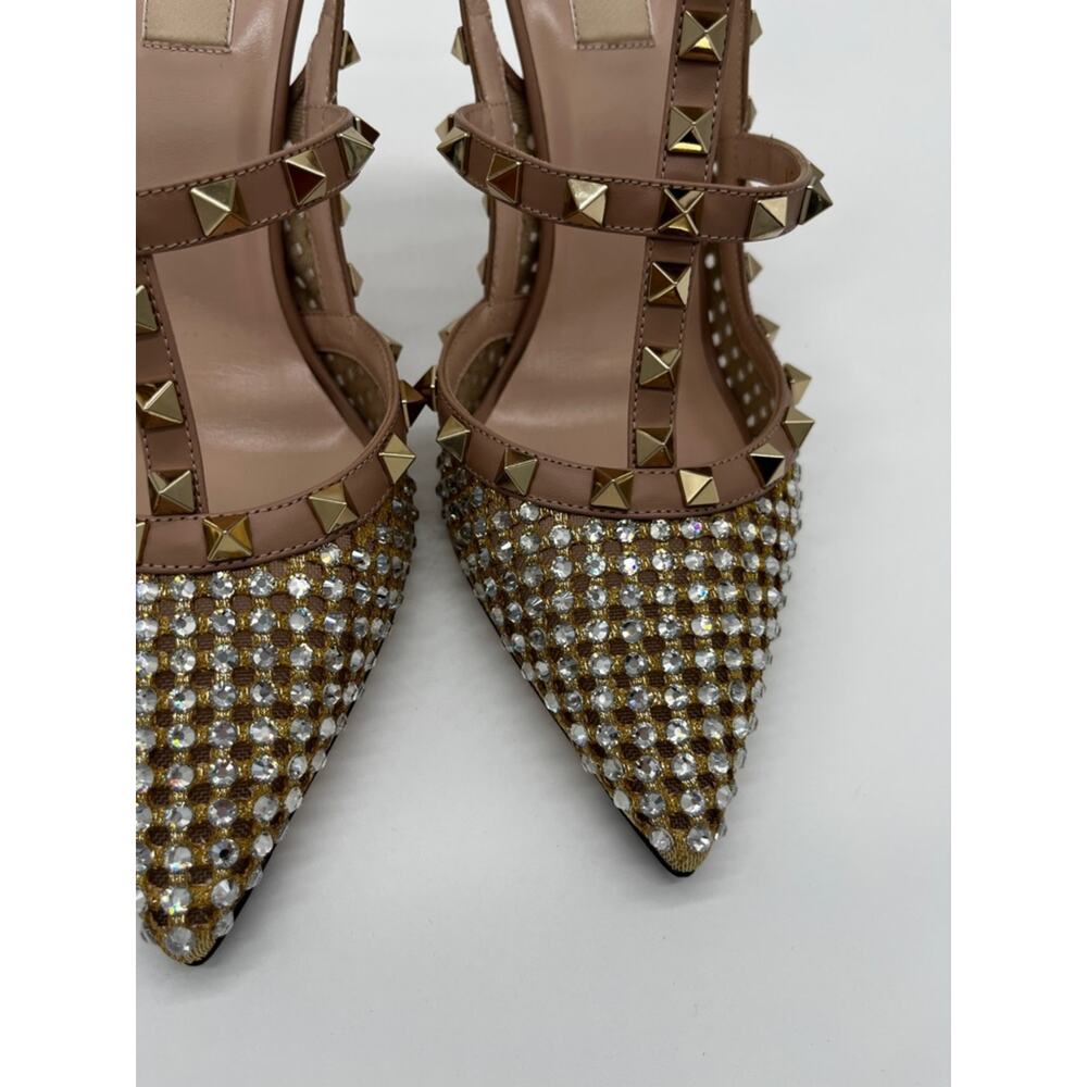 Valentino Garavani Pumps Rockstud Crystal Cage Nude - 40 (US 10) - Picture 5 of 14